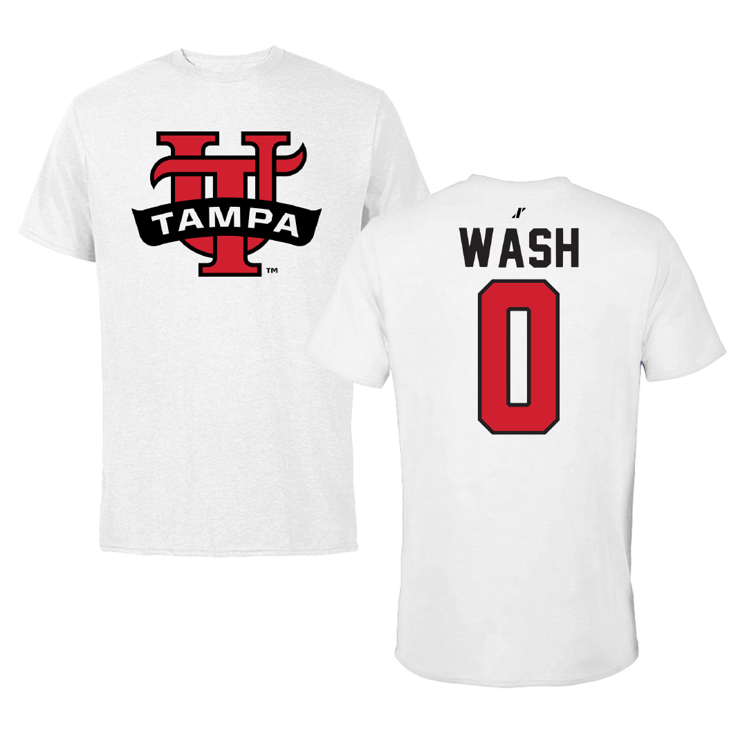 University of Tampa Baseball White Tee - #0 Logan Wash