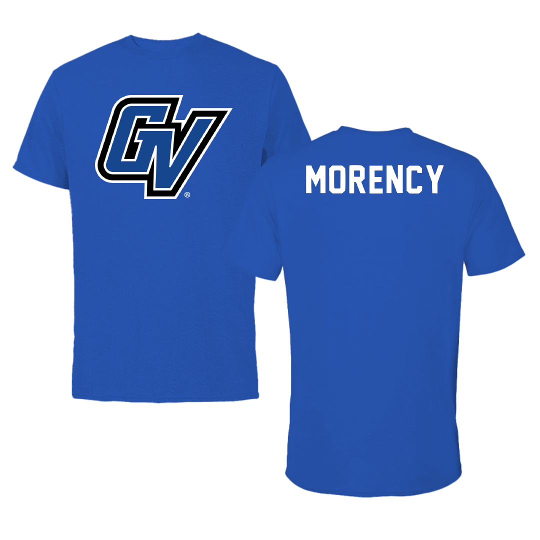 Grand Valley State University Wrestling Blue Performance Tee - Maclain Morency
