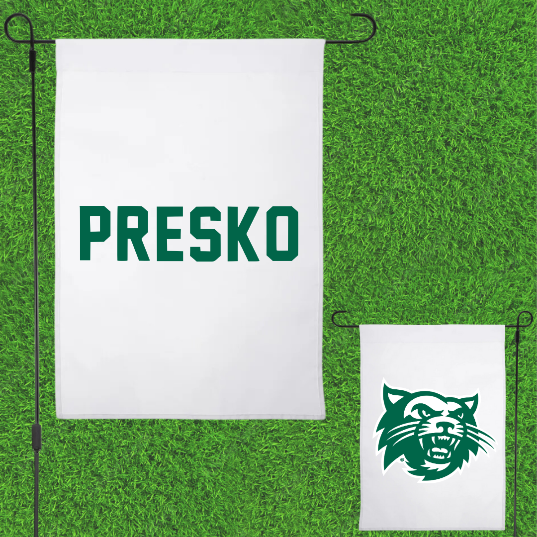 Northwest Missouri State University Baseball White Garden Flag - Luke Presko