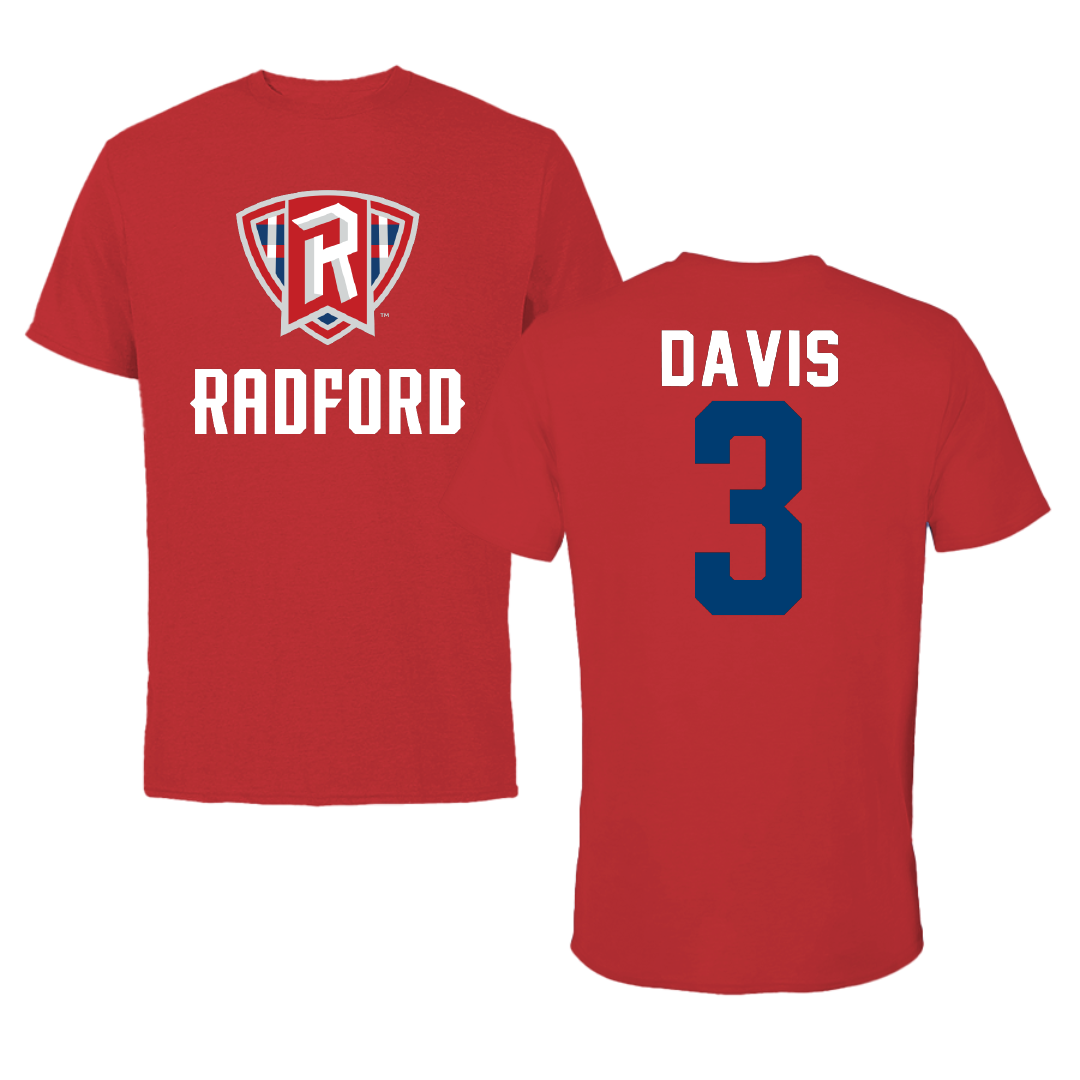 Radford University Lacrosse Red Performance Tee - #3 Lauren Davis