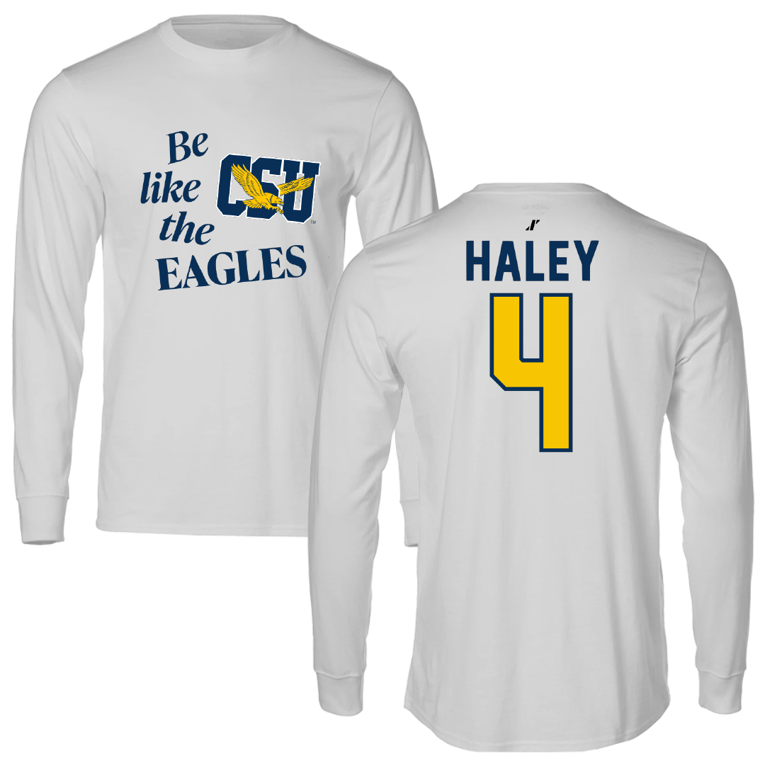 Coppin State University Softball Light Gray Be Like Us Long Sleeve - #4 Aniyah Haley