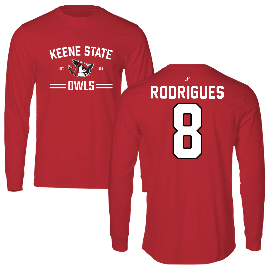 Keene State College Softball Red General Long Sleeve - #8 Morgan Rodrigues