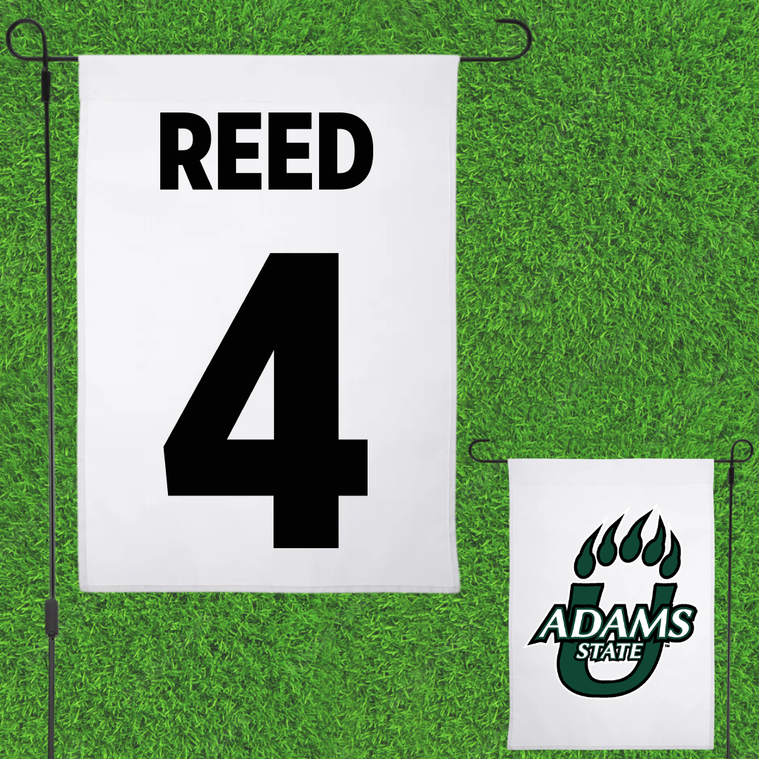 Adams State University Basketball White Garden Flag - #4 Jaylin Reed