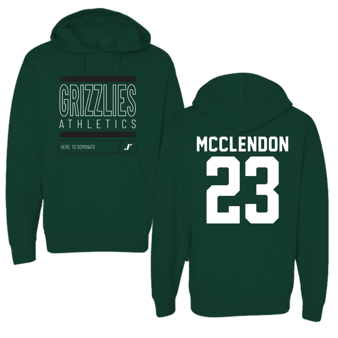 Adams State University Football Forest Green Dominate Hoodie - #23 Edward McClendon