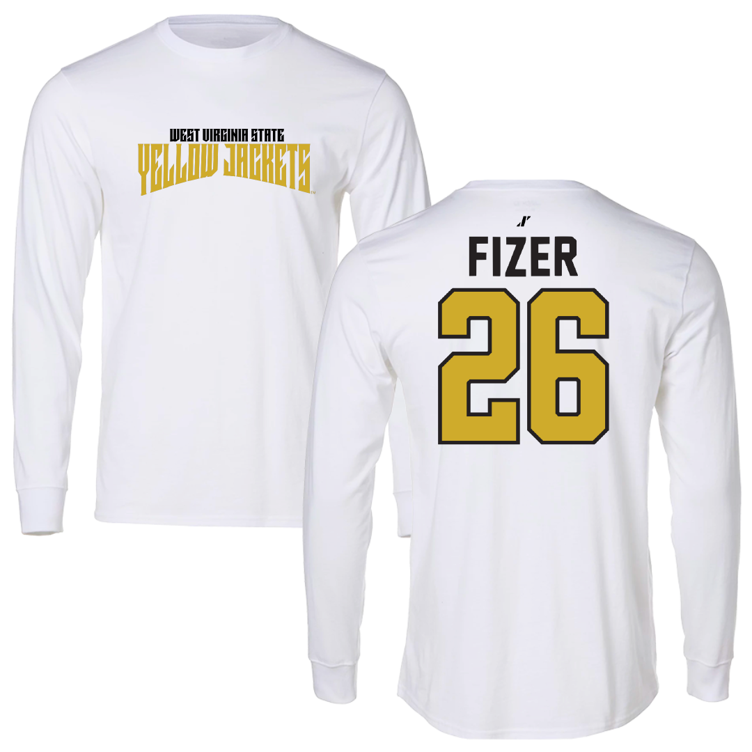 West Virginia State University Baseball White Classic Long Sleeve - #26 Connor Fizer