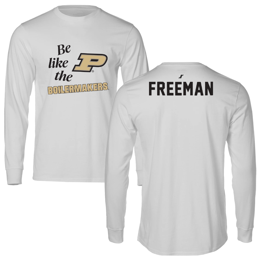 Purdue University Cheer Light Gray Be Like Us Long Sleeve - Lacee Freeman