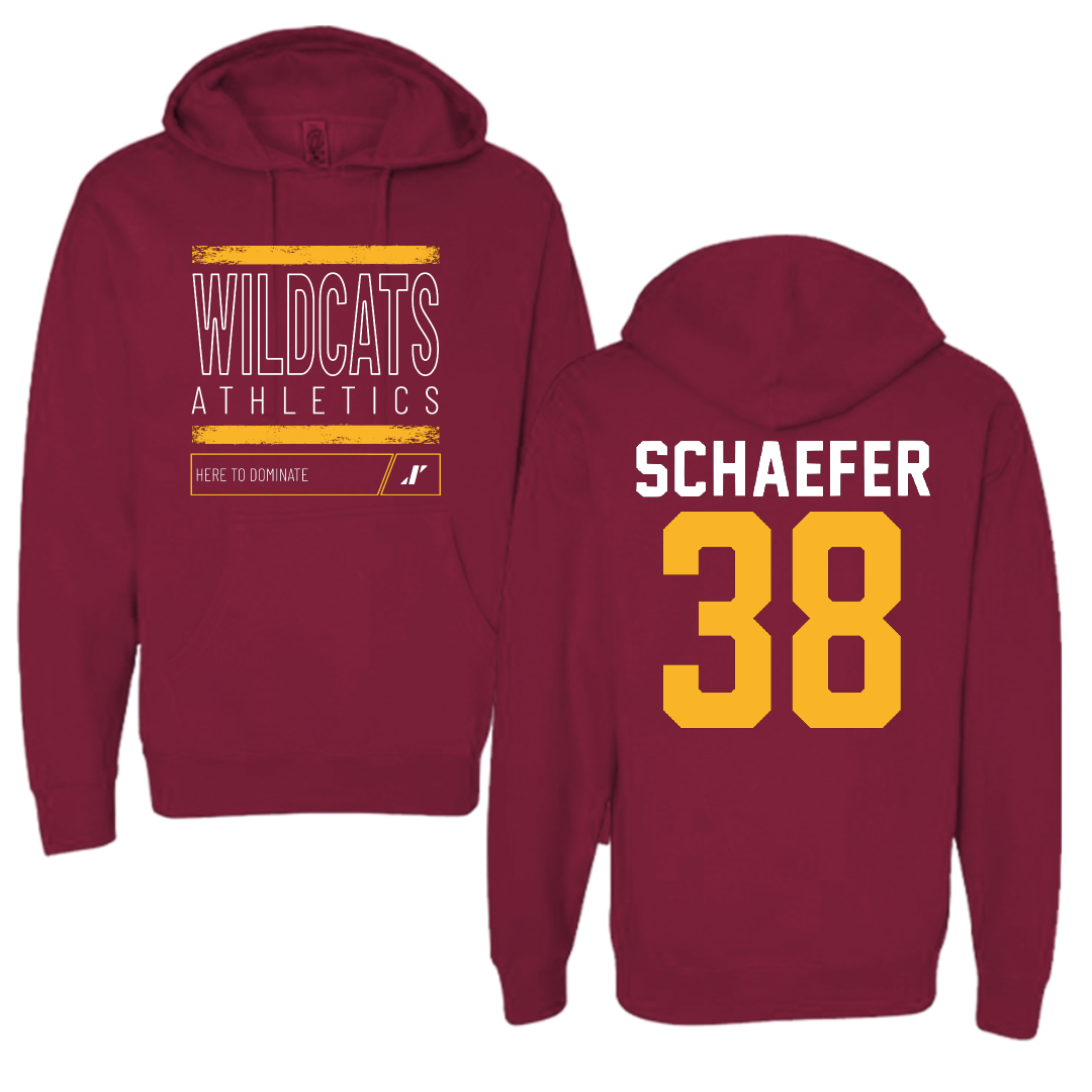 Bethune-Cookman University Baseball Maroon Dominate Hoodie - #38 Aaron Schaefer
