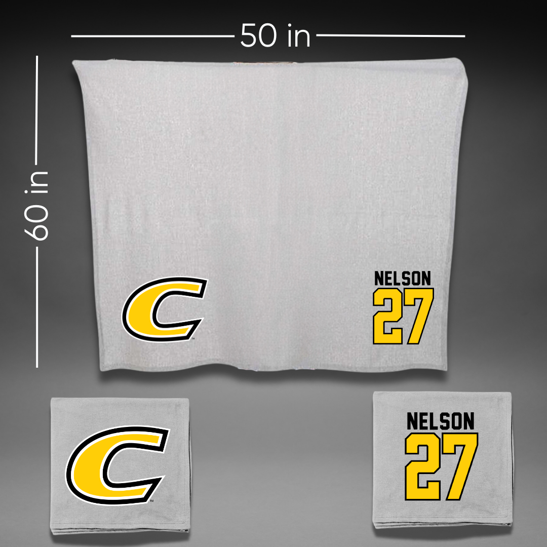 Centre College Soccer Gray Blanket - #27 Taylor Nelson