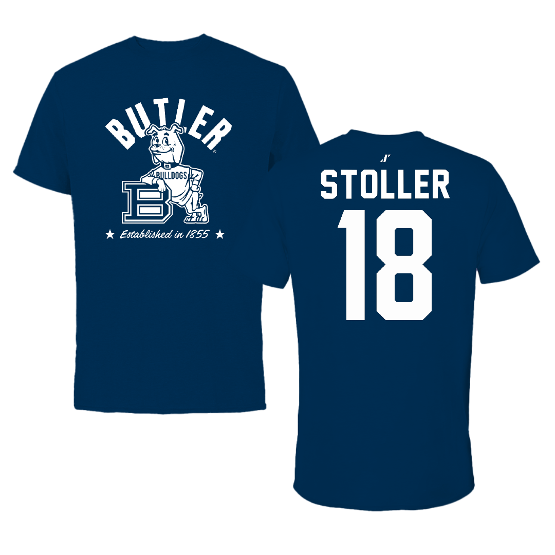 Butler University Football Navy General Tee - #18 Penn Stoller