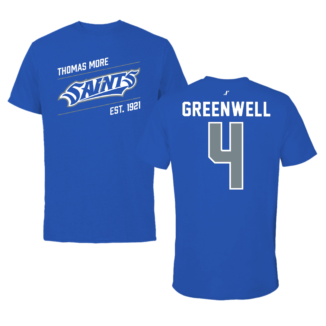 Thomas More University Softball Blue General Performance Tee - #4 Anna Greenwell