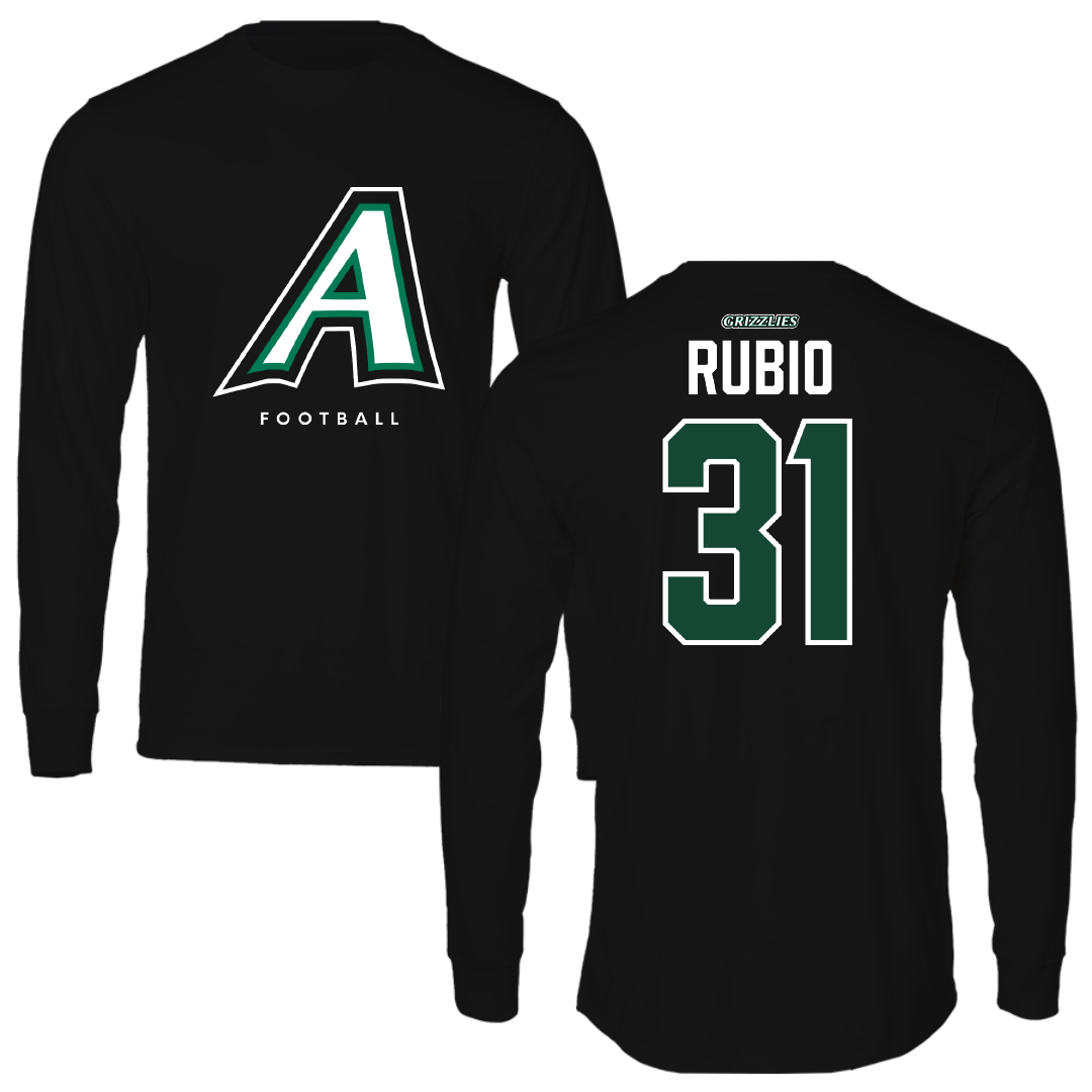 Adams State University Football Black Block Performance Long Sleeve - #31 Miguel Rubio