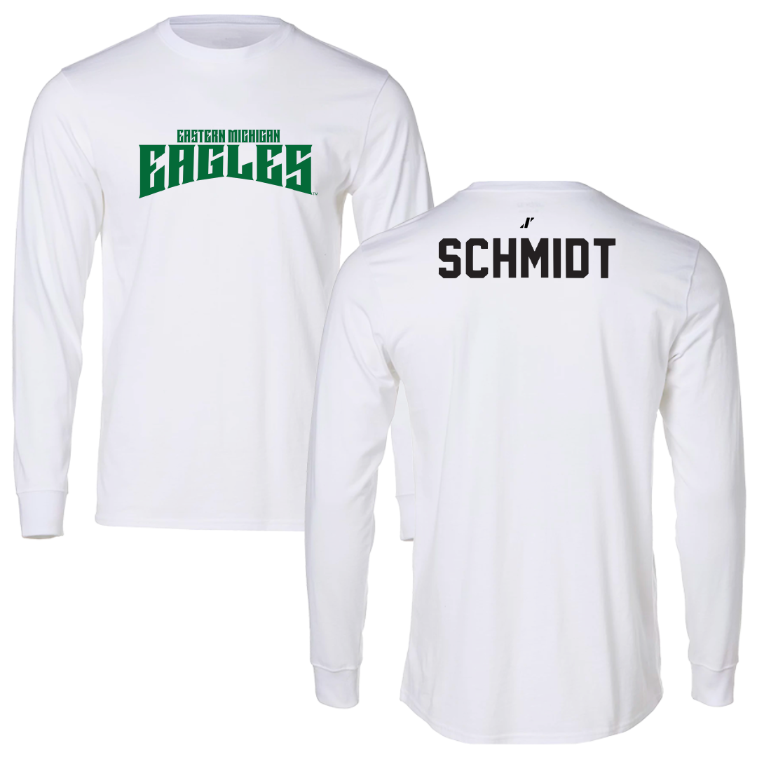 Eastern Michigan University Rowing White Classic Performance Long Sleeve - Alice Schmidt