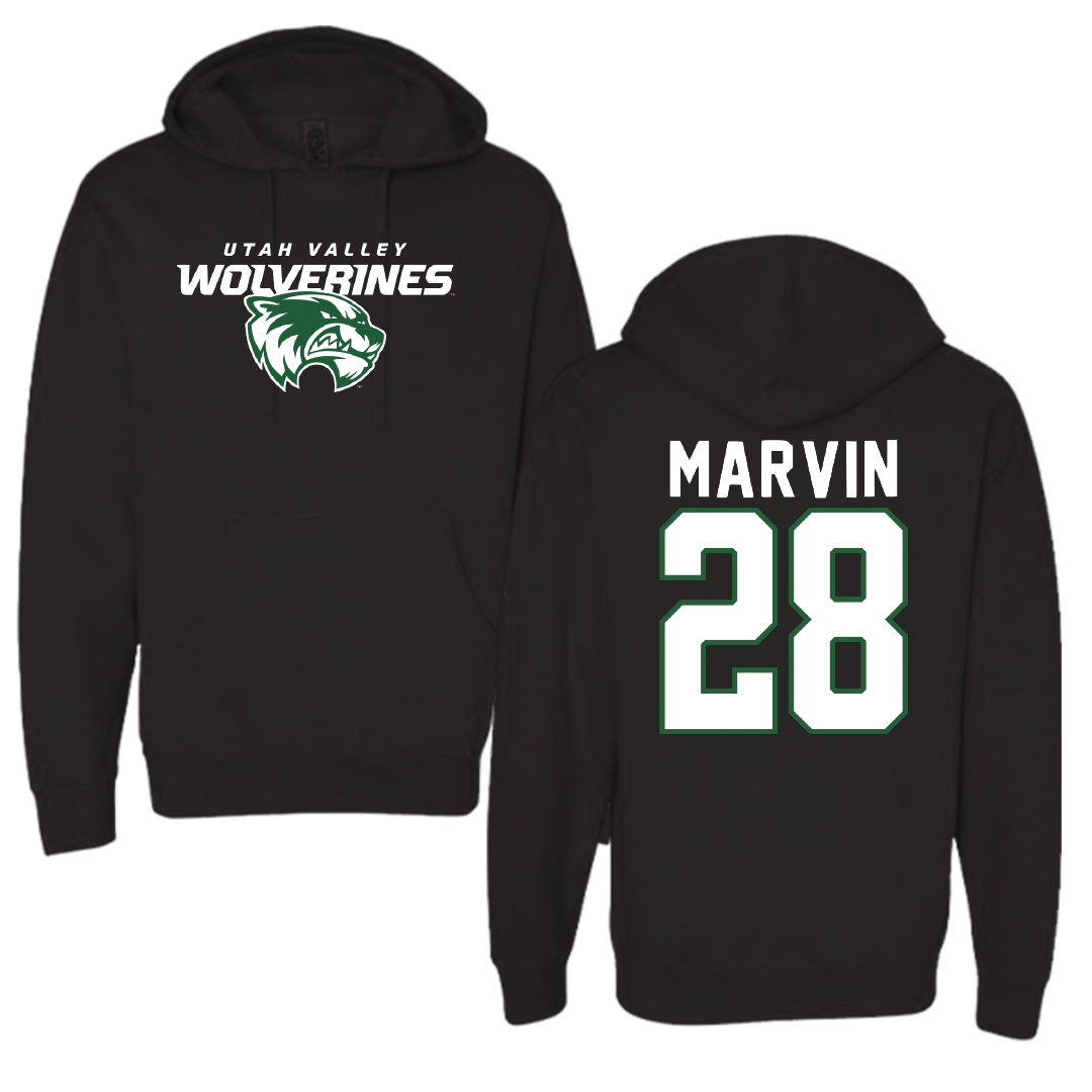 Utah Valley University Softball Black Hoodie - #28 Bailey Marvin