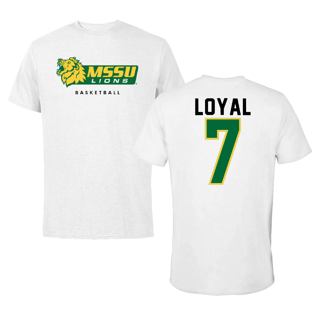 Missouri Southern State University Basketball White Performance Tee - #7 Ibn Loyal