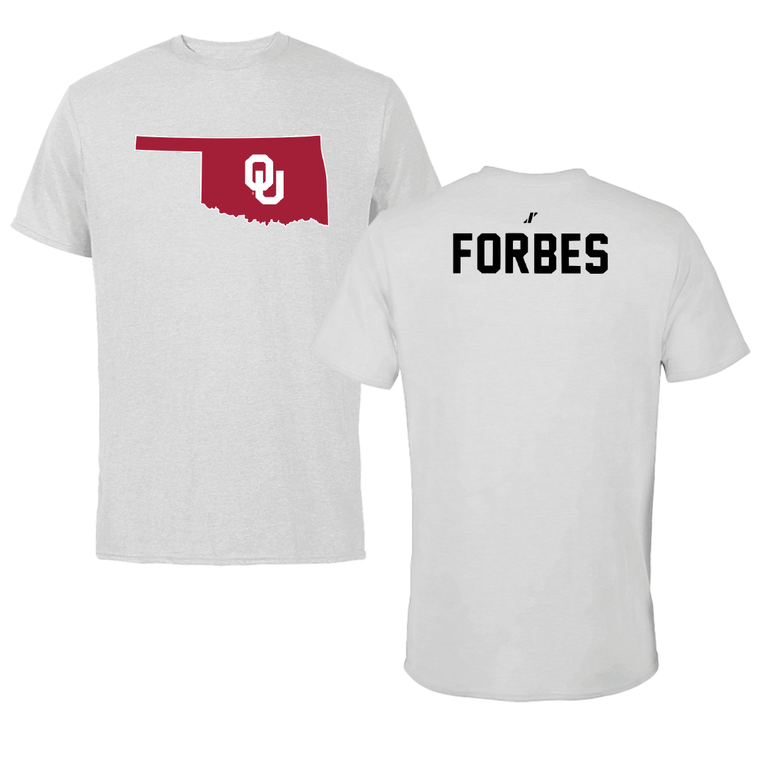 University of Oklahoma Wrestling Light Gray State Performance Tee - Christian Forbes