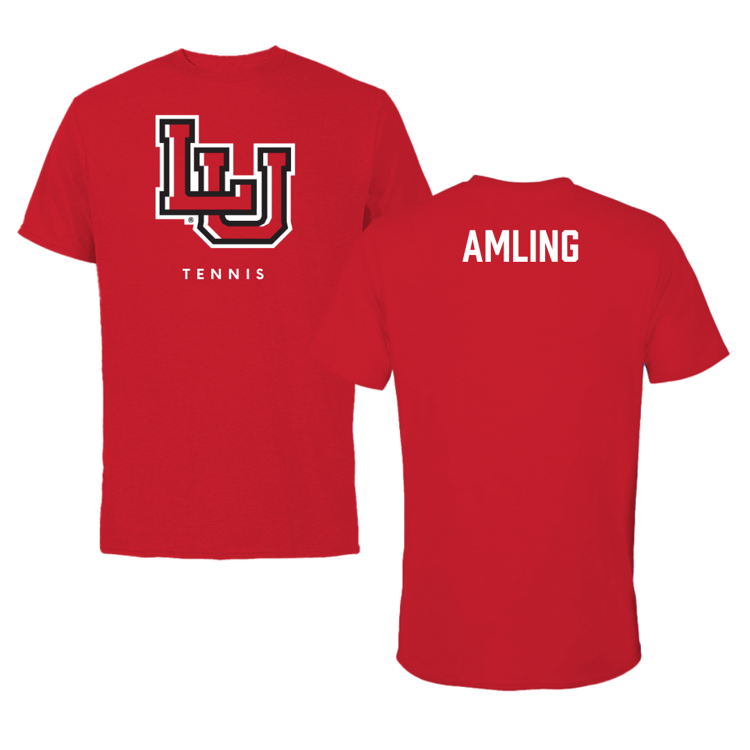 Lamar University Tennis Red Performance Tee - Max Amling
