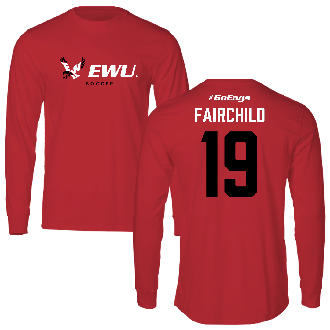 Eastern Washington University Soccer Red Long Sleeve - #19 Chloe Fairchild