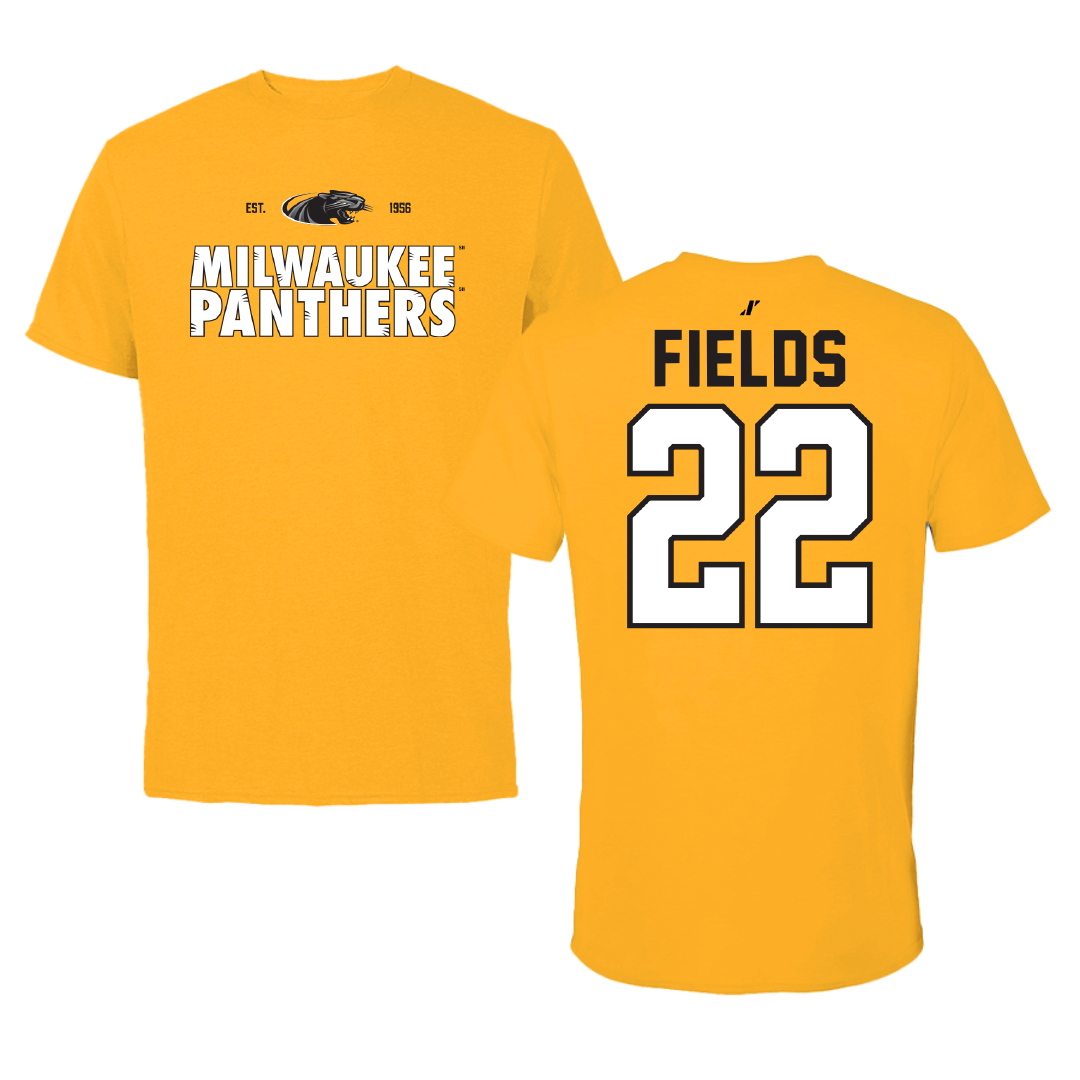 University of Wisconsin-Milwaukee Basketball Gold General Tee - #22 Faizon Fields