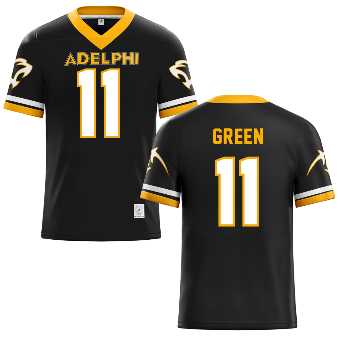 Adelphi University Black Lacrosse Jersey - #11 Aidan Green