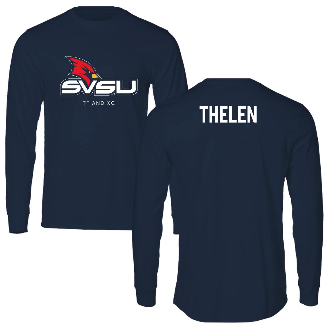 Saginaw Valley State University TF and XC Navy Performance Long Sleeve - Sophia Thelen