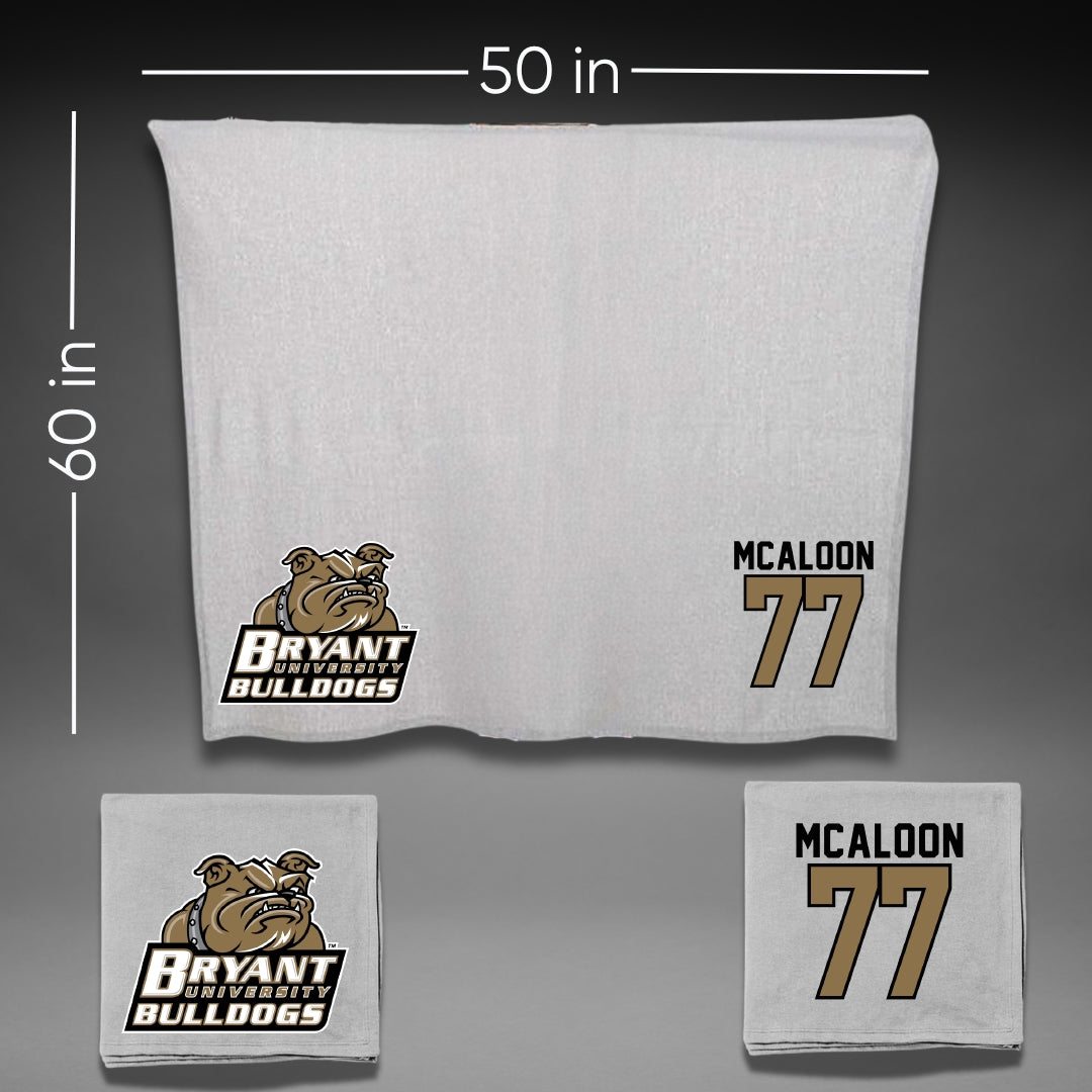 Bryant University Softball Gray Blanket - #77 McKenzie McAloon