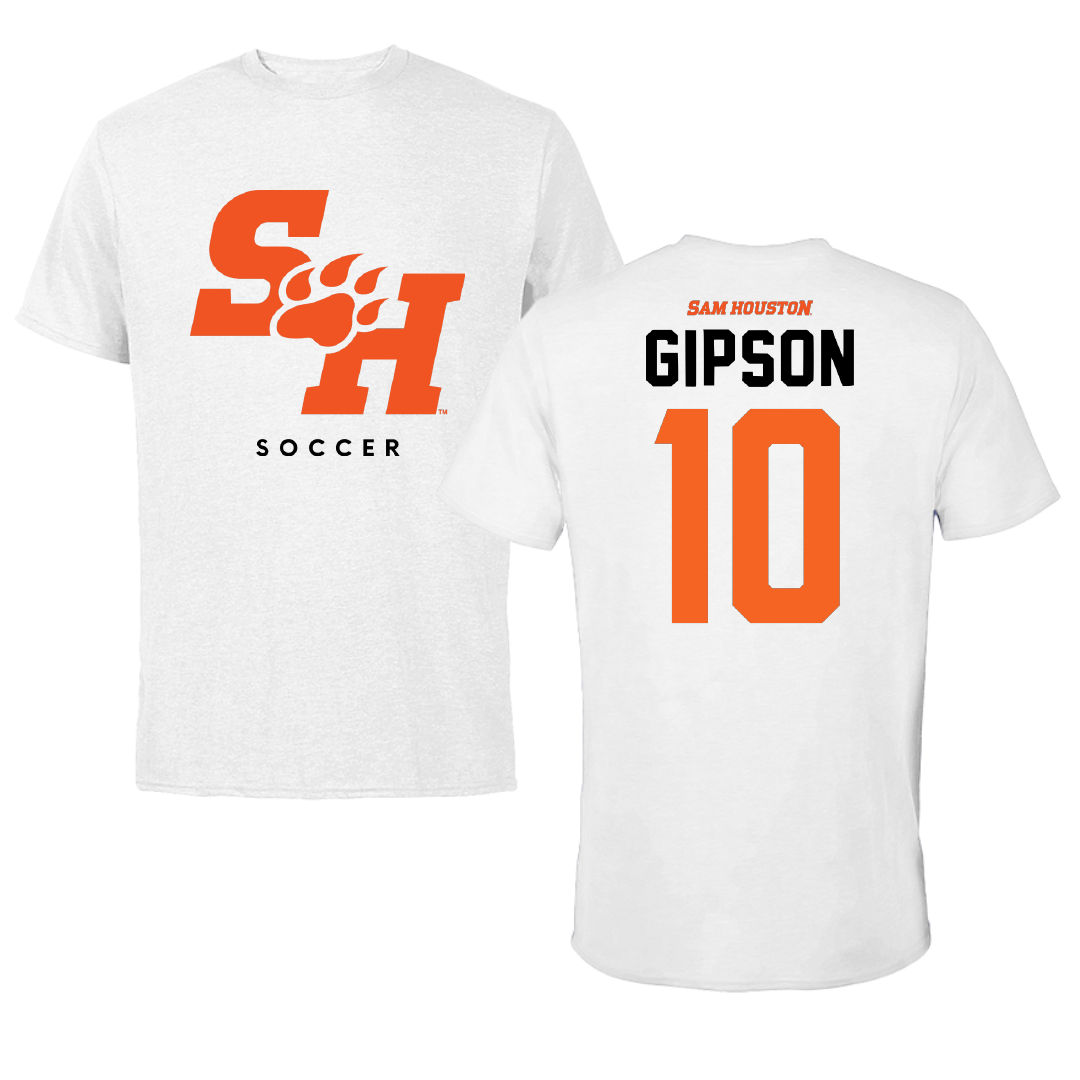 Sam Houston State University Soccer White Performance Tee - #10 Gabrielle Gipson