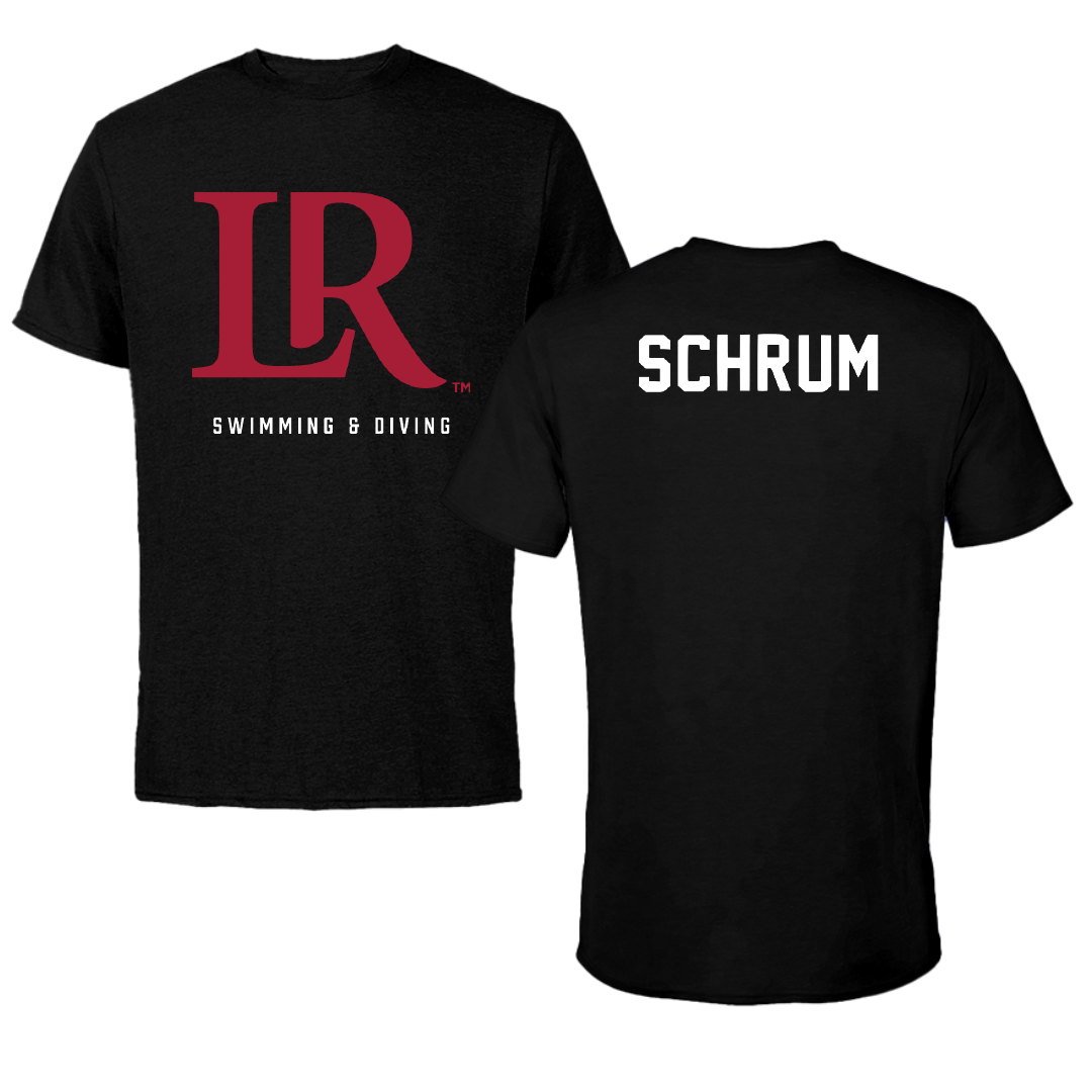 Lenoir-Rhyne University Swimming & Diving Black Performance Tee - Cordin Schrum
