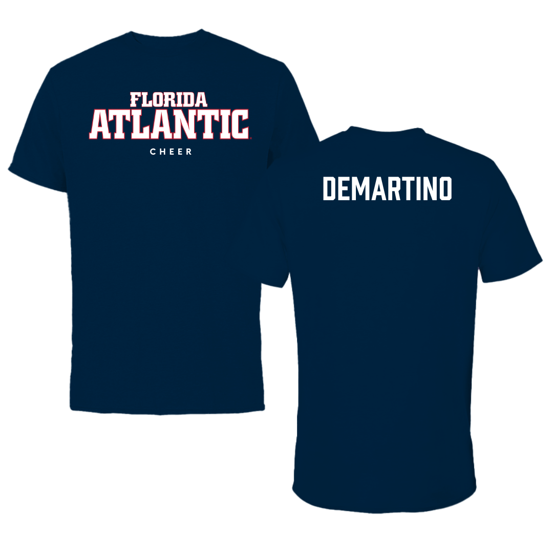 Florida Atlantic University Cheer Navy Block Performance Tee - Laura DeMartino