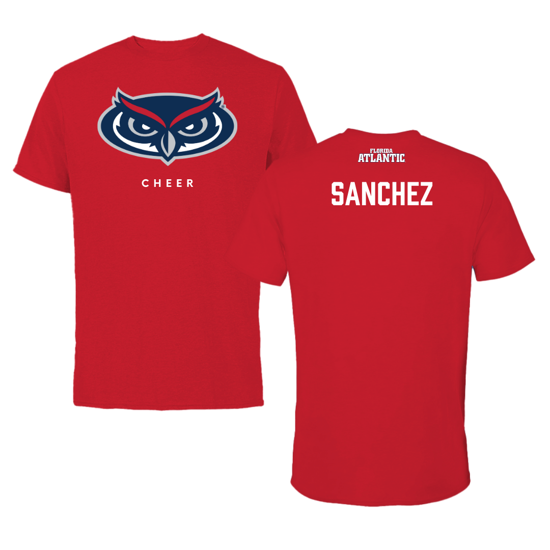 Florida Atlantic University Cheer Red Jersey Performance Tee - Ella Sanchez