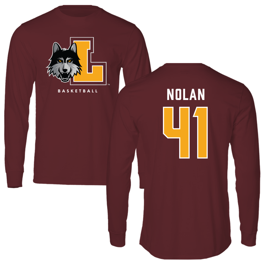Loyola University-Chicago Basketball Maroon Mascot Long Sleeve - #41 Emma Nolan