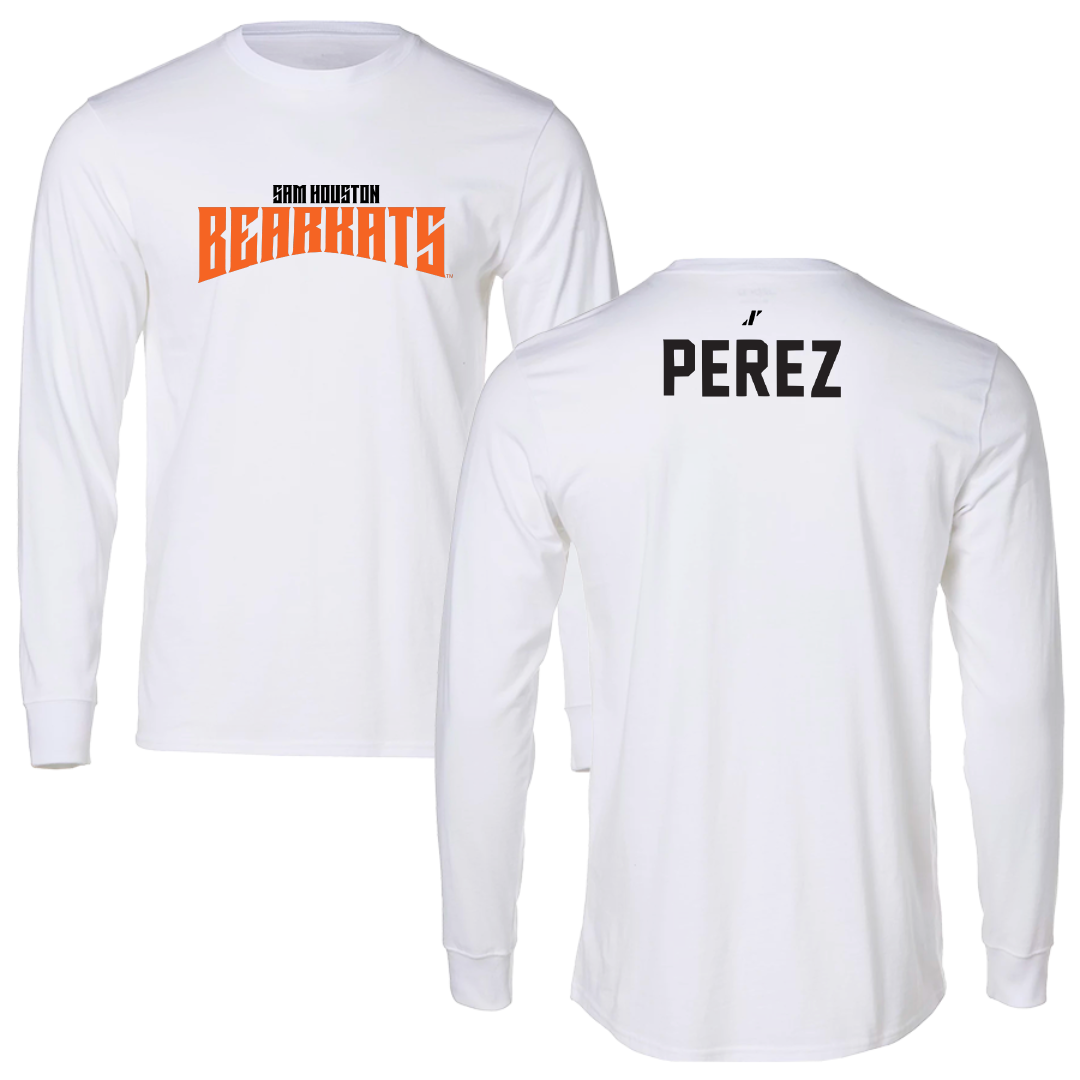 Sam Houston State University TF and XC White Classic Performance Long Sleeve - Anthony Perez