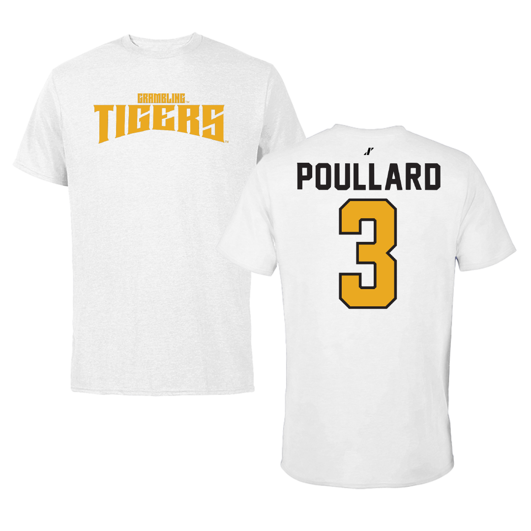 Grambling State University Softball White Classic Performance Tee - #3 Brooklynn Poullard