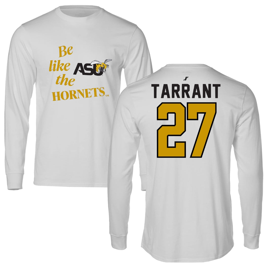 Alabama State University Football Light Gray Be Like Us Performance Long Sleeve - #27 Eric Tarrant