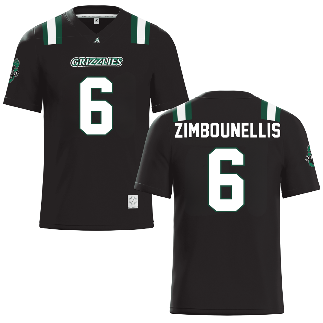 Adams State University Black Football Jersey - #6 Tyler Zimbounellis