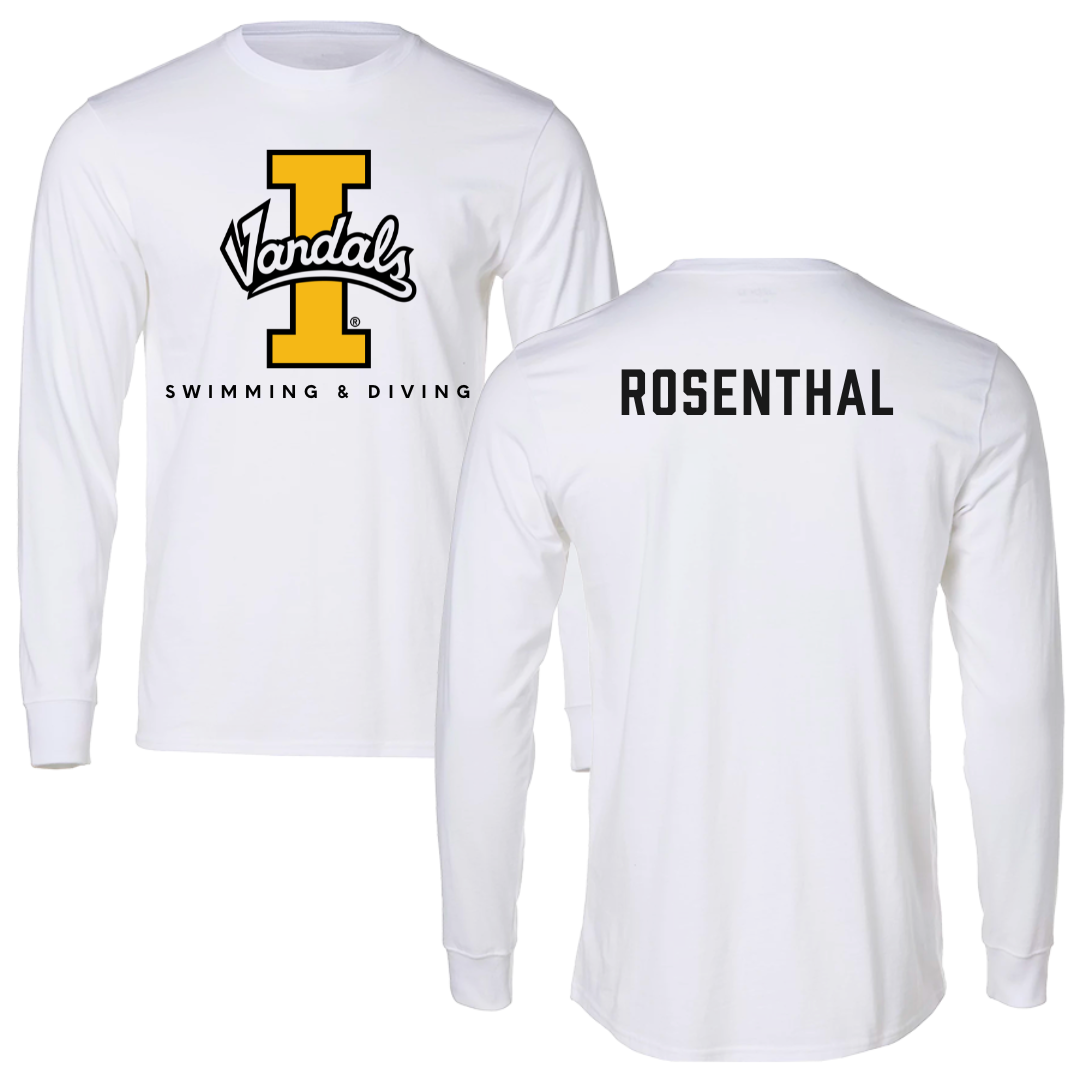 University of Idaho Swimming & Diving White Vandals Performance Long Sleeve - Abby Rosenthal