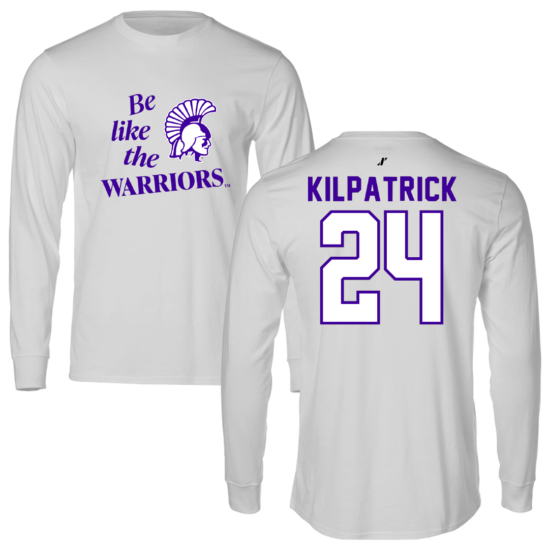 Winona State University Basketball Light Gray Be Like Us Performance Long Sleeve - #24 Emmaline Kilpatrick