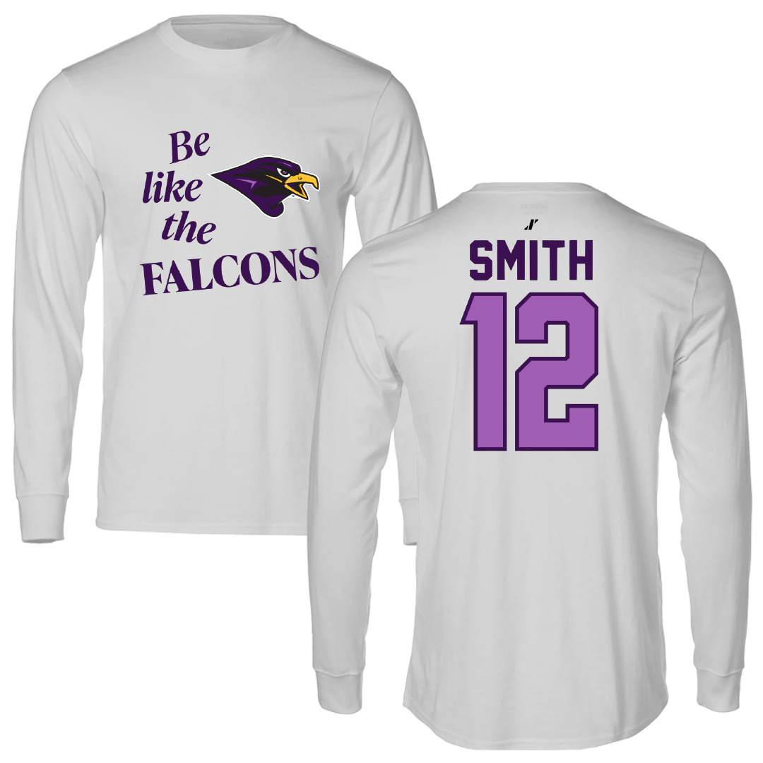 University of Montevallo Basketball Light Gray Be Like Us Performance Long Sleeve - #12 Luke Smith