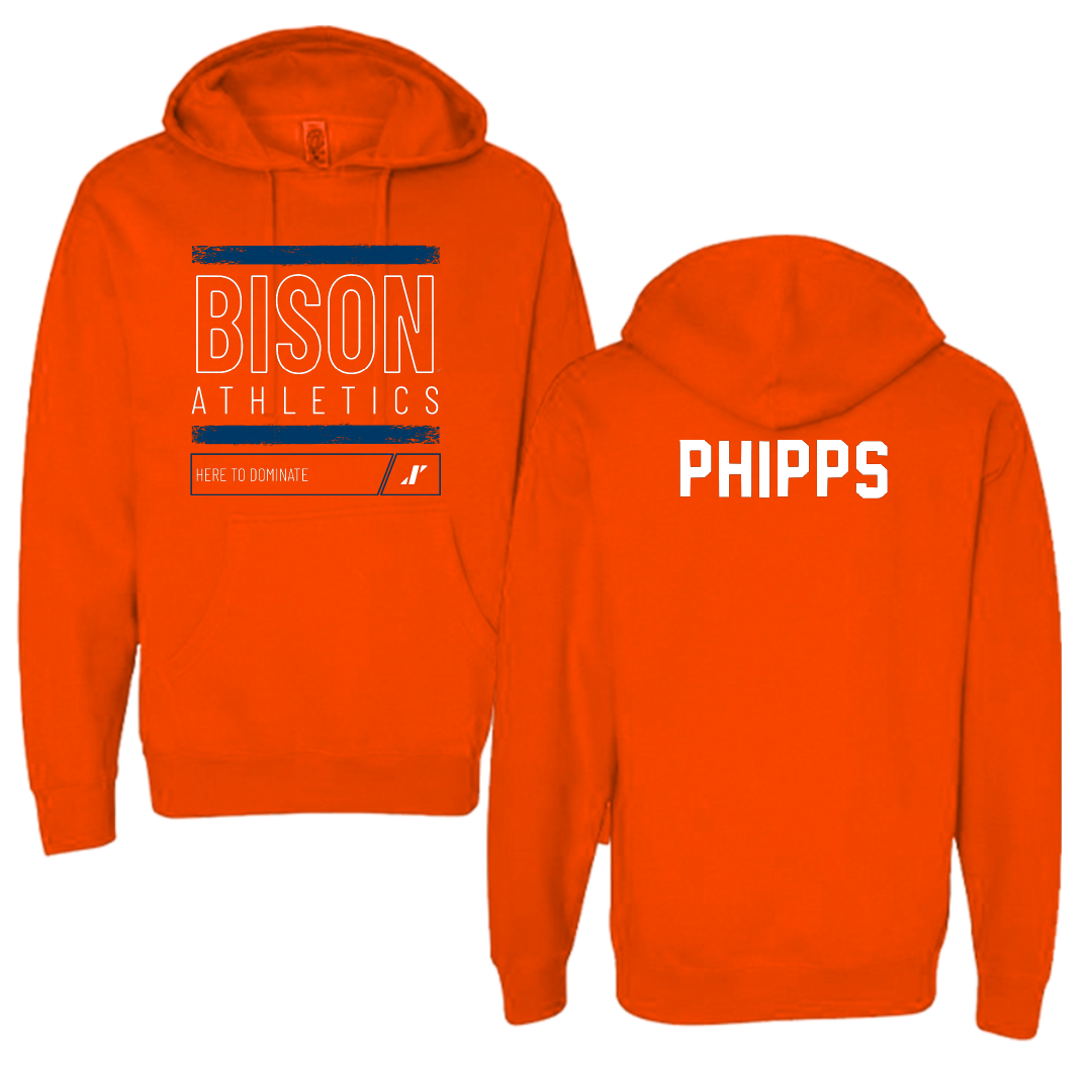 Bucknell University Wrestling Orange Dominate Hoodie - Kurt Phipps
