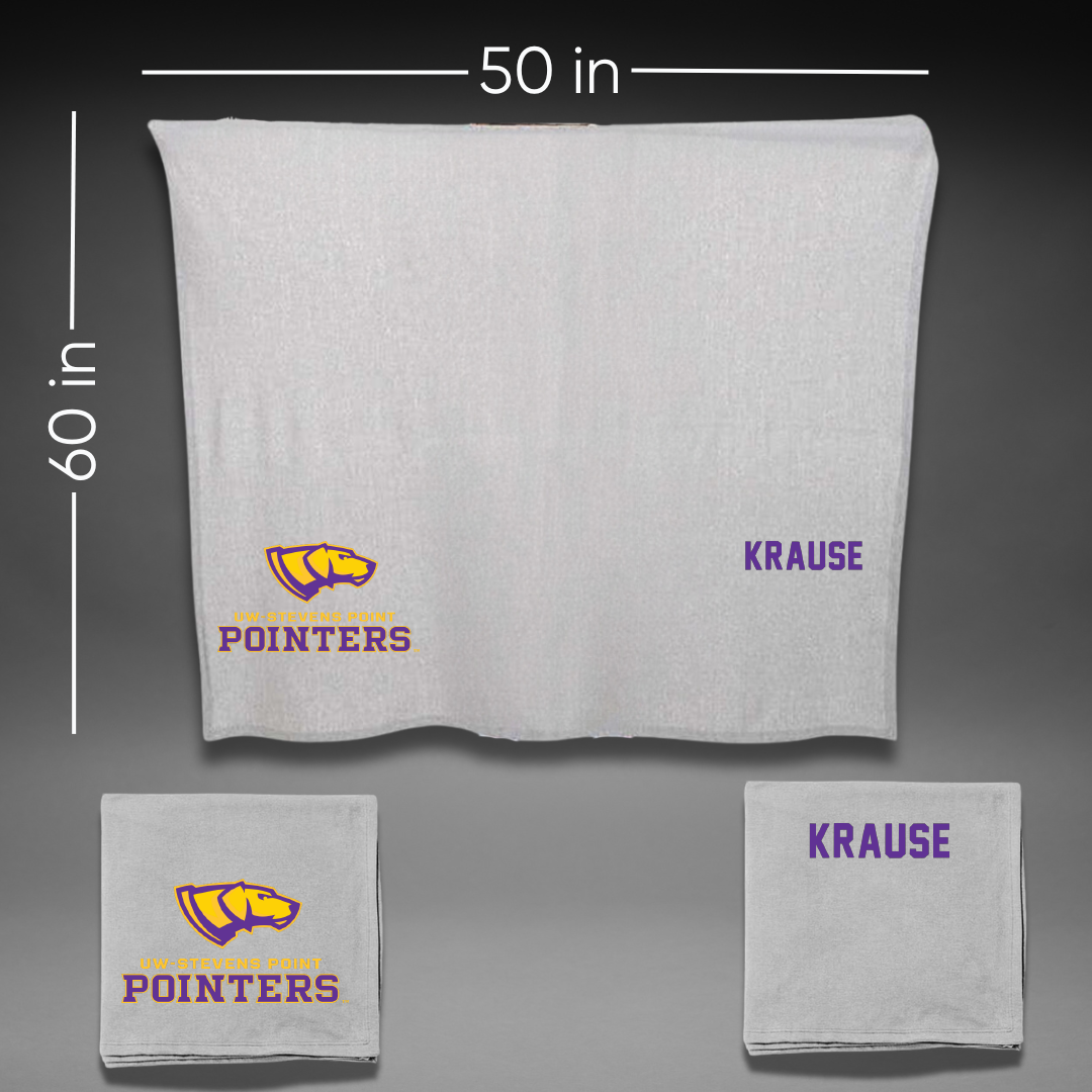University of Wisconsin-Stevens Point TF and XC Gray Blanket - Bennett Krause