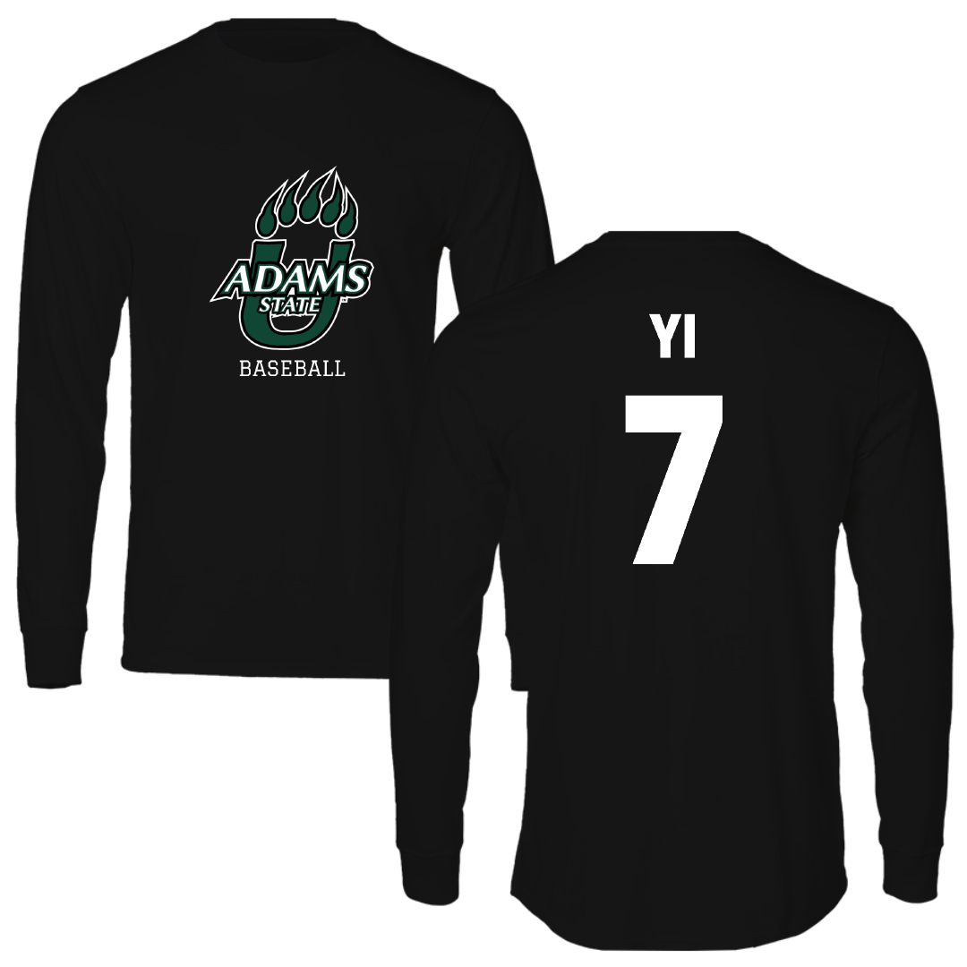 Adams State University Baseball Black State Long Sleeve - #7 Austin Yi