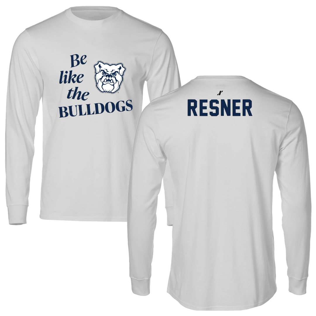 Butler University Swimming & Diving Light Gray Be Like Us Performance Long Sleeve - Sophia Resner
