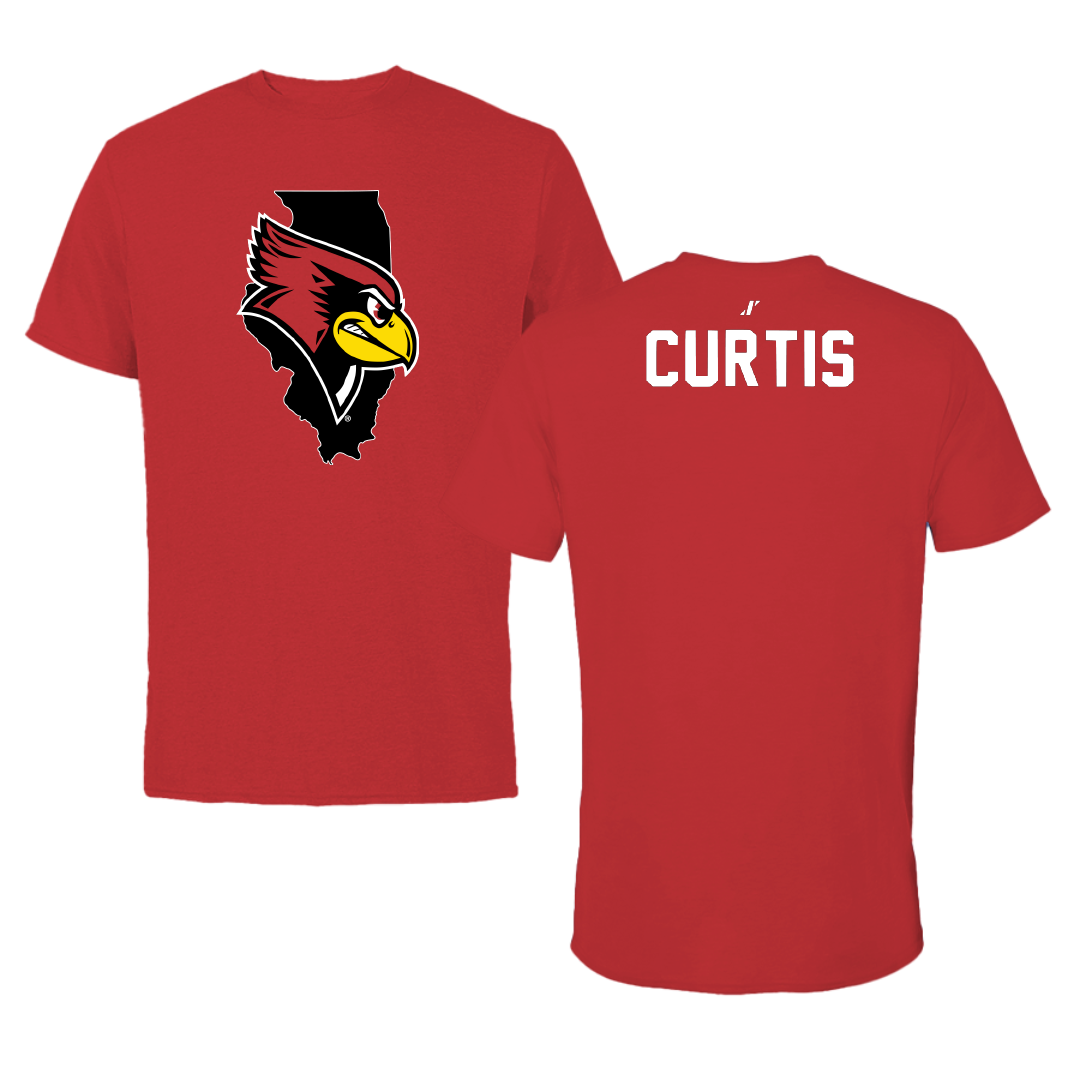 Illinois State University Track and Field Red State Performance Tee - Reece Curtis
