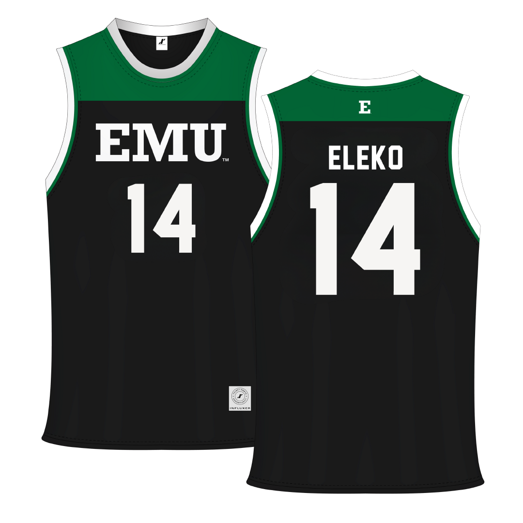 Eastern Michigan University Black Basketball Jersey - #14 Sisi Eleko