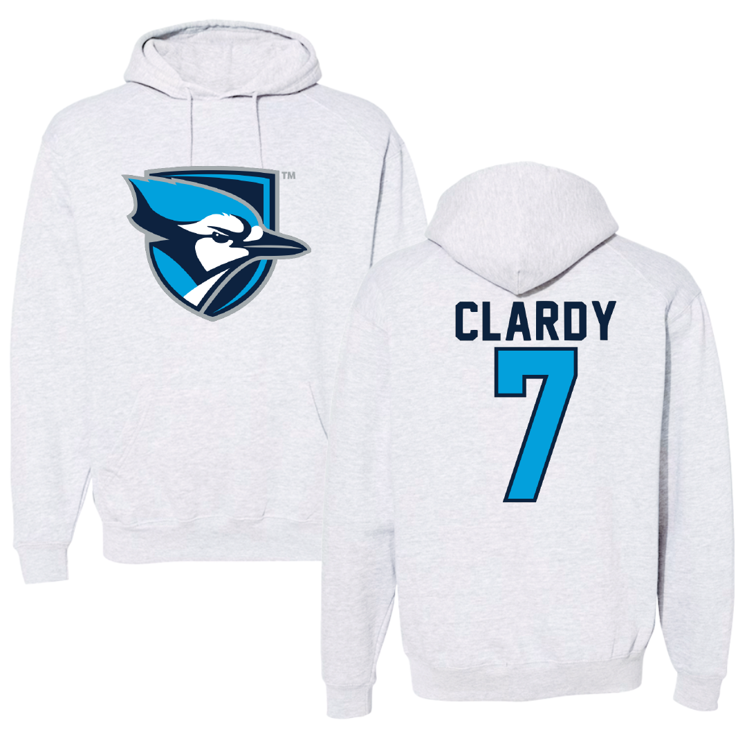 Elmhurst University Volleyball Light Gray Hoodie - #7 Ashley Clardy