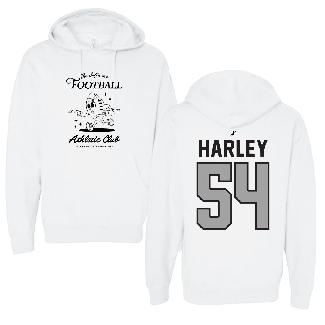 Football White Influxer Athletic Club Hoodie - #54 Daveion Harley