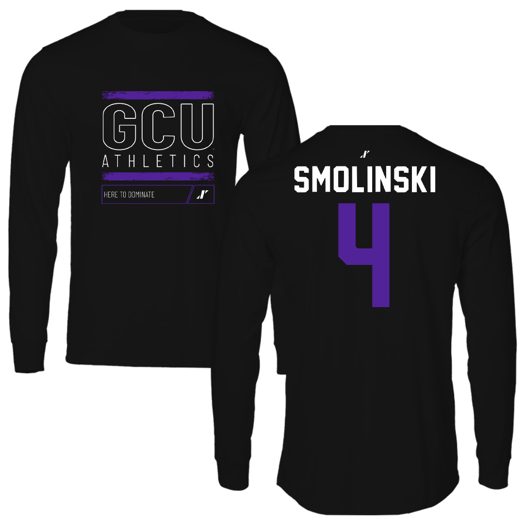 Grand Canyon University Baseball Black Dominate Long Sleeve - #4 Scuba Smolinski