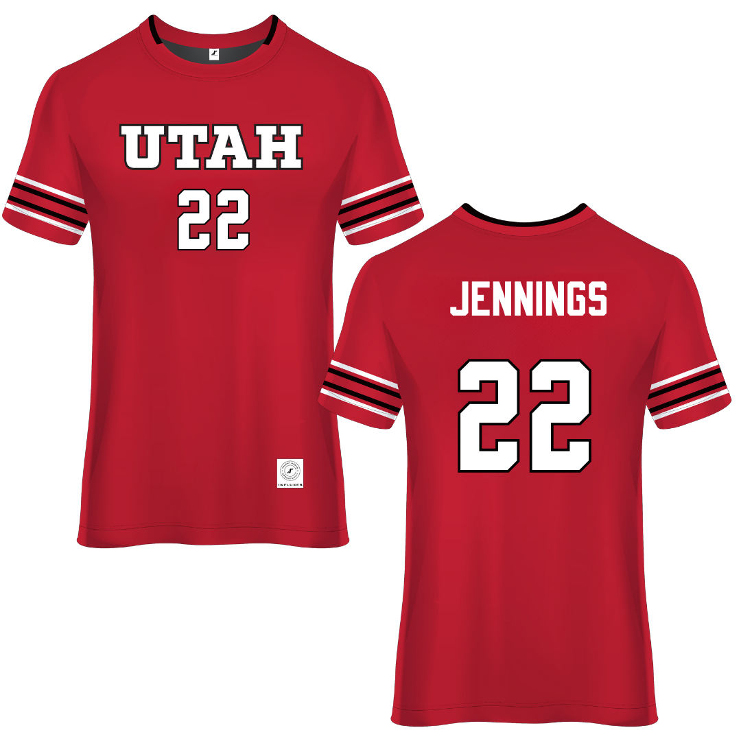 University of Utah Red Soccer Jersey - #22 Kyla Jennings