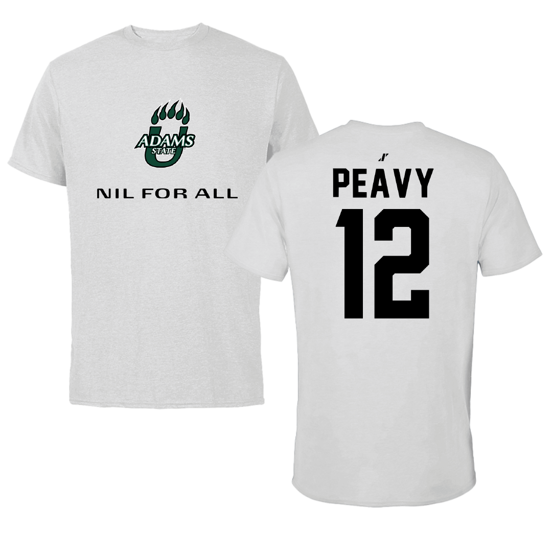 Adams State University Basketball Light Gray NIL for ALL Performance Tee - #12 Daisha Peavy