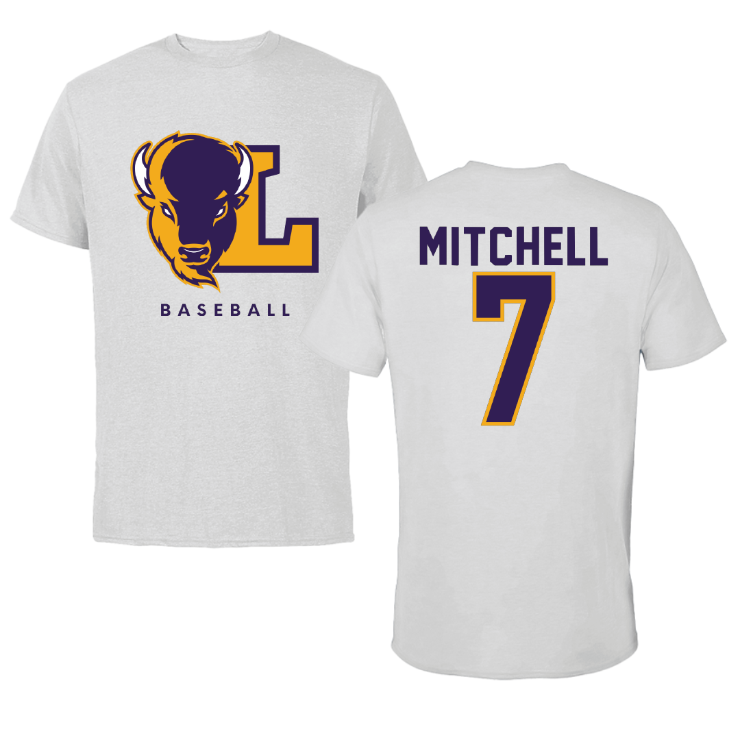 Lipscomb University Baseball Light Gray Tee - #7 Joey Mitchell