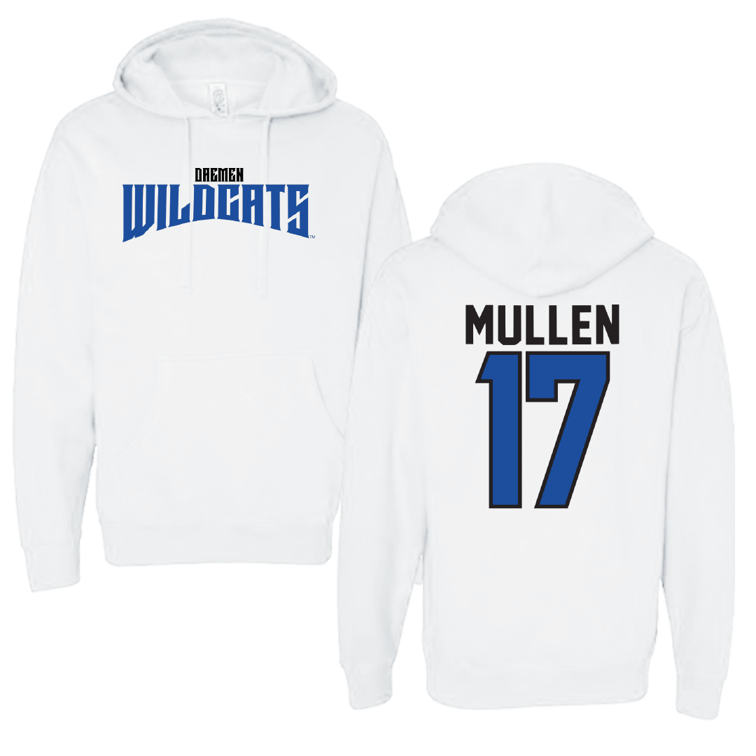 Daemen University Volleyball White Classic Hoodie - #17 Patrick Mullen
